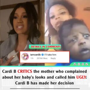 Cardi B CRITICS the mother who complained about her baby’s looks and called him UGLY: Cardi B has made her decision.