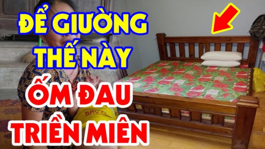 Đầu giường dựa 2 vách, con cháu đau ốm hoạn nan quanh năm