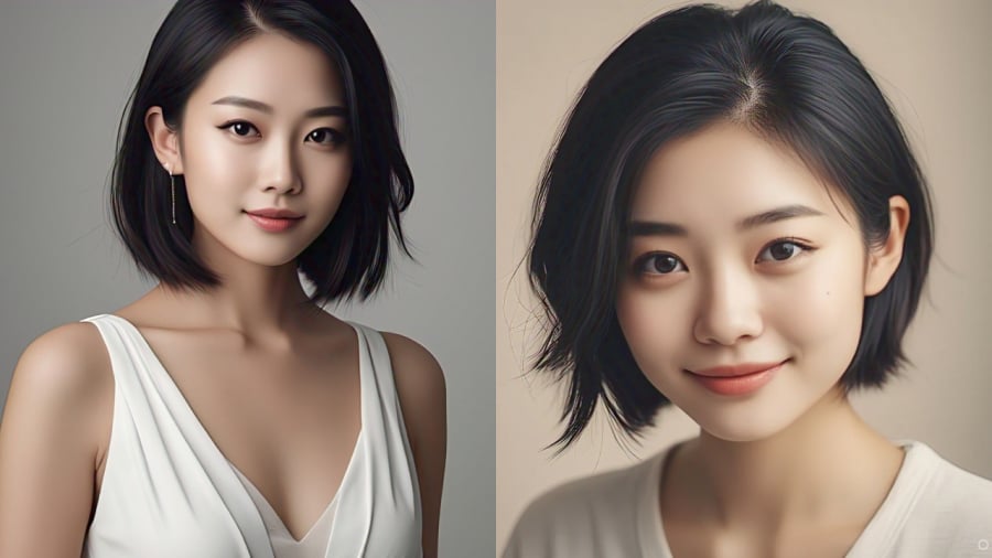 Người mặt tròn vẫn có thể để tóc ngắn.